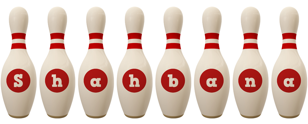 Shahbana bowling-pin logo