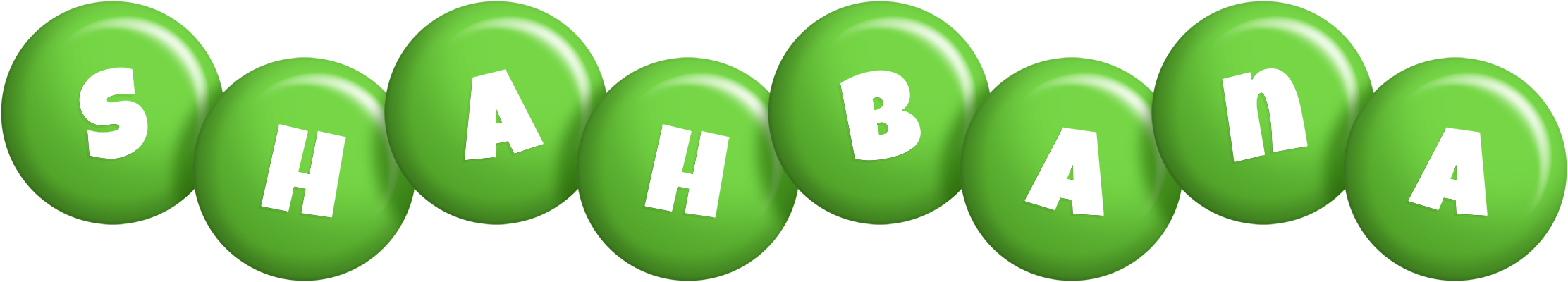 Shahbana candy-green logo