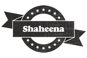 Shaheena grunge logo