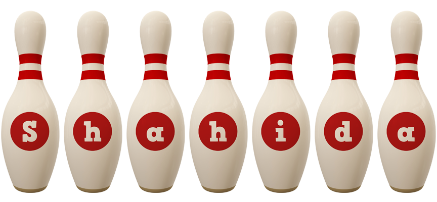 Shahida bowling-pin logo
