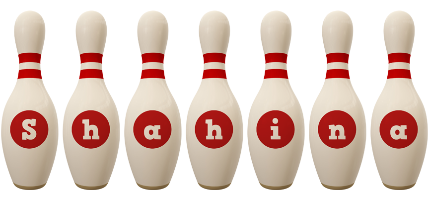 Shahina bowling-pin logo