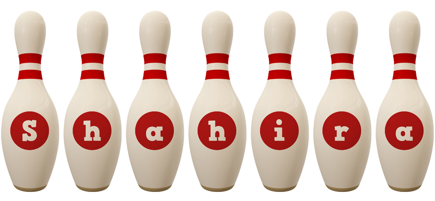 Shahira bowling-pin logo