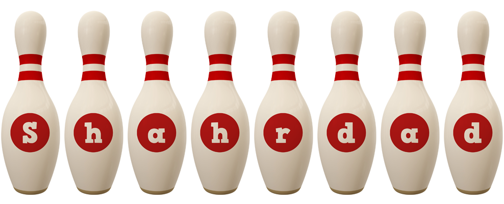 Shahrdad bowling-pin logo