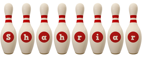 Shahriar bowling-pin logo