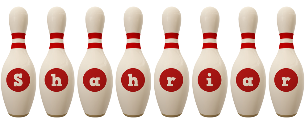 Shahriar bowling-pin logo