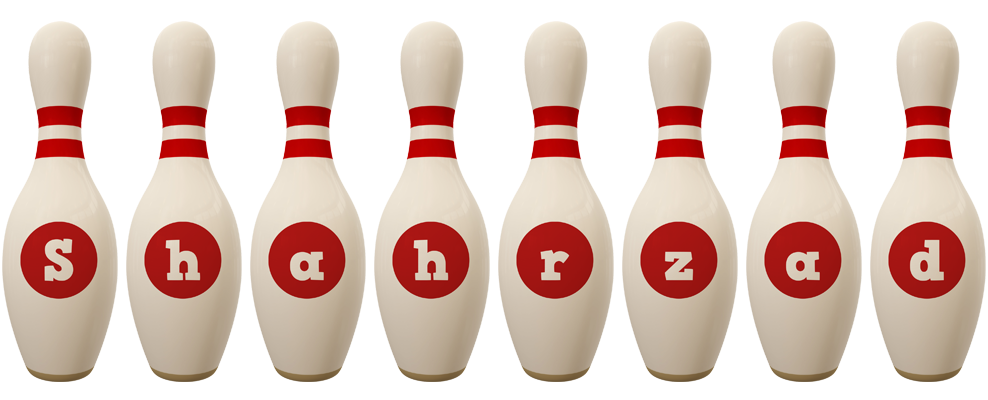 Shahrzad bowling-pin logo