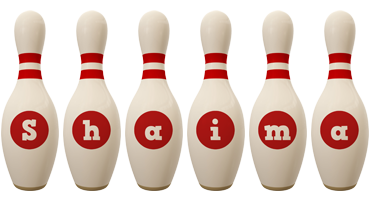 Shaima bowling-pin logo