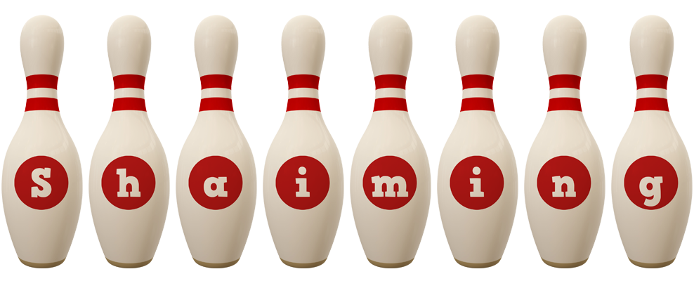 Shaiming bowling-pin logo