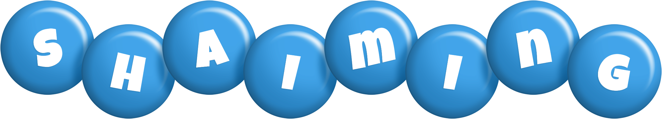 Shaiming candy-blue logo
