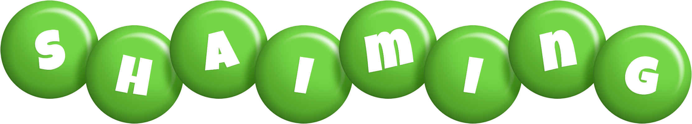 Shaiming candy-green logo