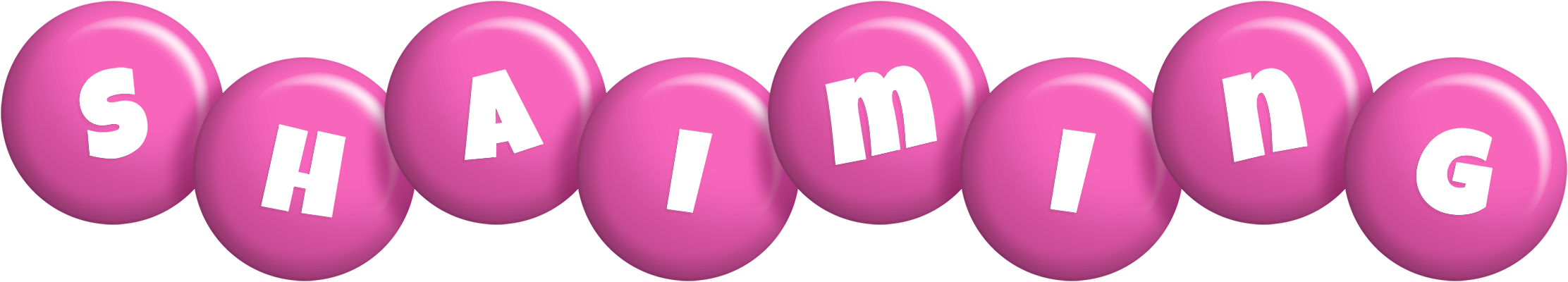 Shaiming candy-pink logo