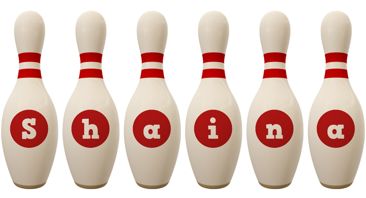 Shaina bowling-pin logo