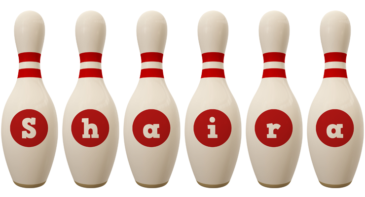 Shaira bowling-pin logo