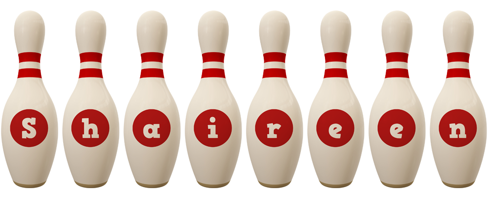 Shaireen bowling-pin logo