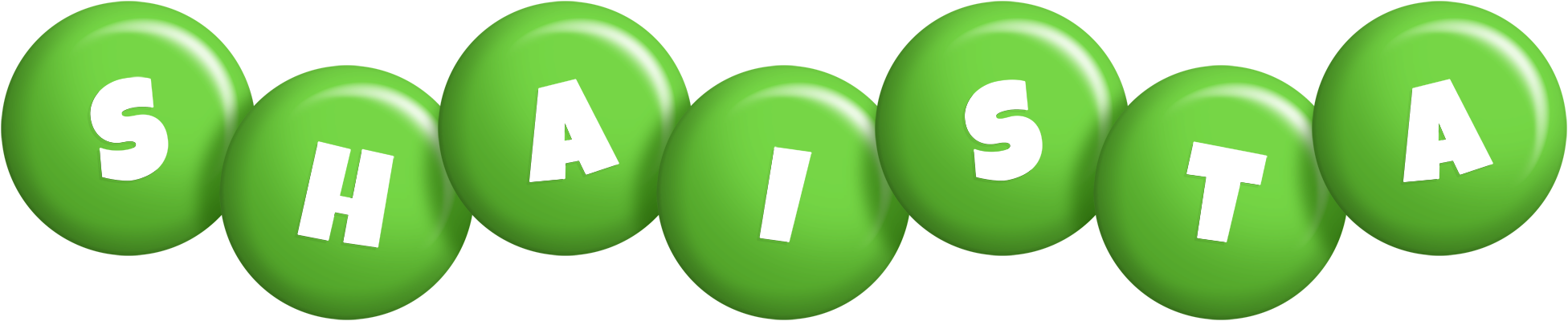 Shaista candy-green logo