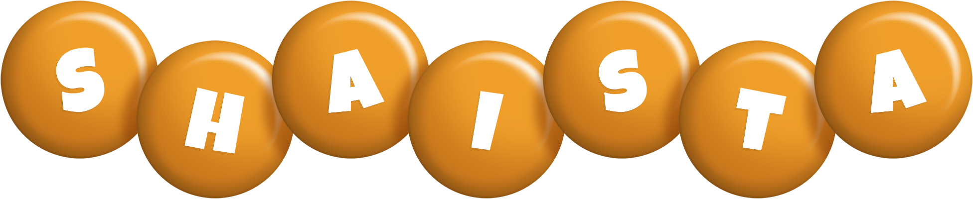 Shaista candy-orange logo