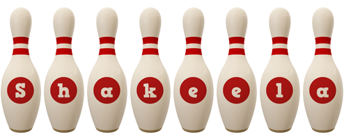 Shakeela bowling-pin logo