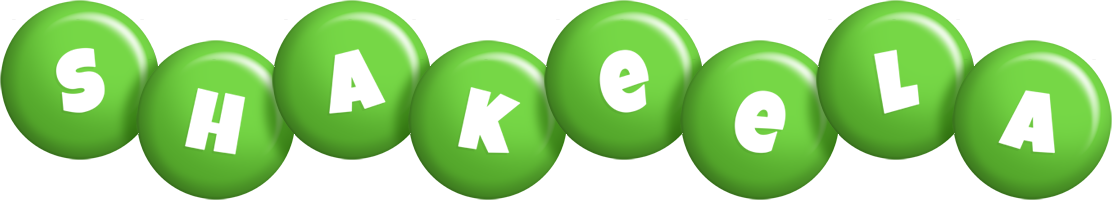 Shakeela candy-green logo