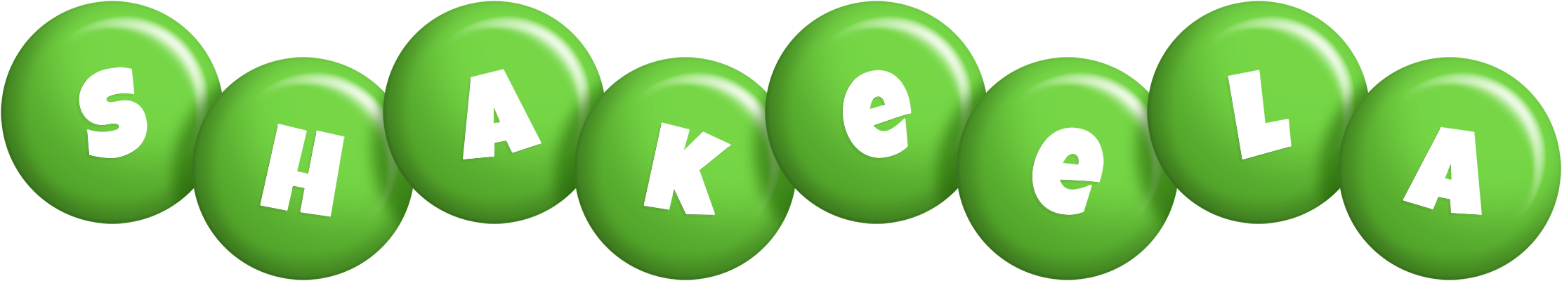Shakeela candy-green logo