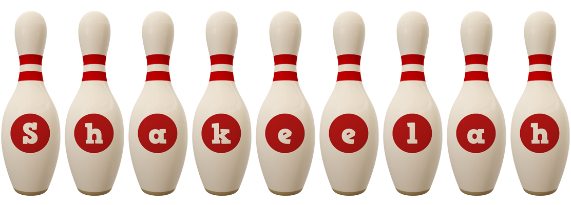 Shakeelah bowling-pin logo