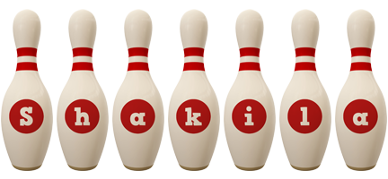 Shakila bowling-pin logo