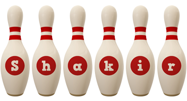 Shakir bowling-pin logo