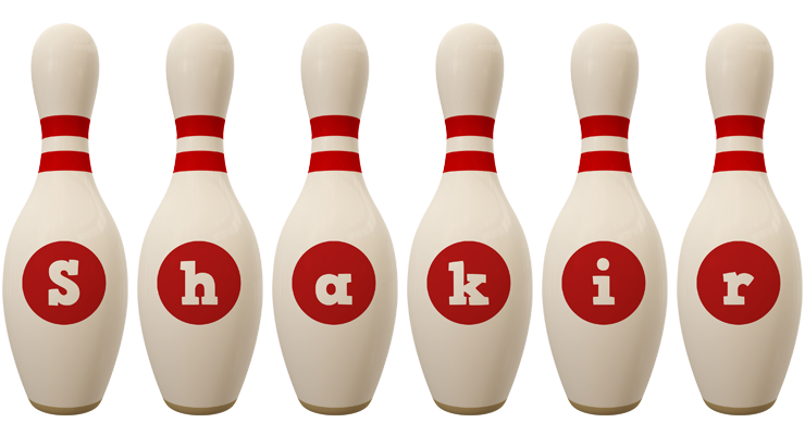 Shakir bowling-pin logo