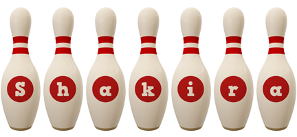 Shakira bowling-pin logo