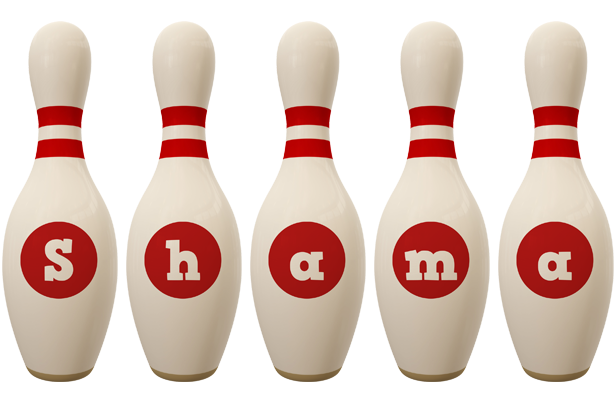 Shama bowling-pin logo