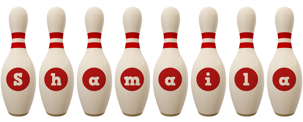 Shamaila bowling-pin logo