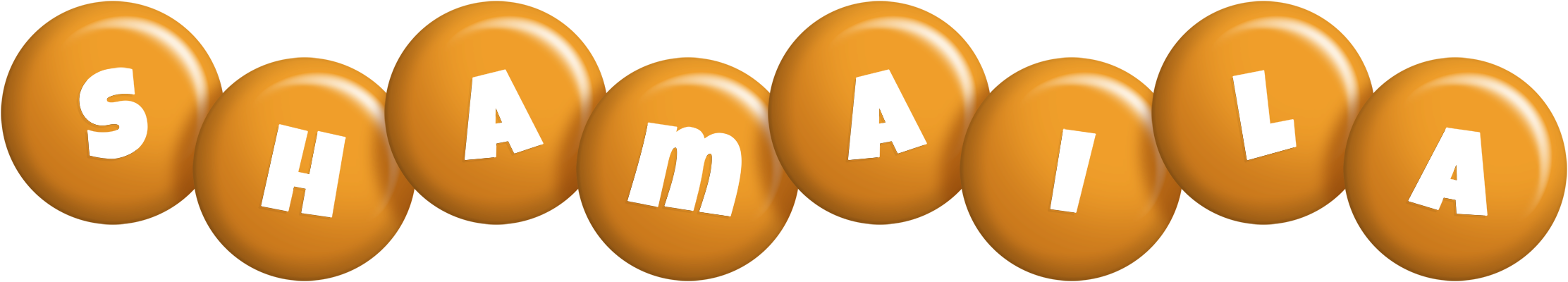 Shamaila candy-orange logo