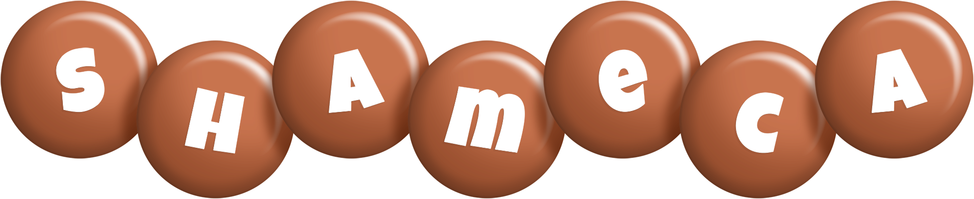 Shameca candy-brown logo