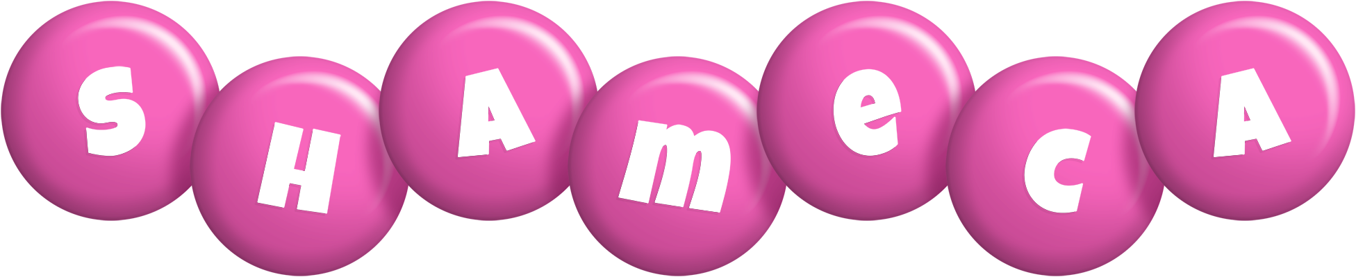 Shameca candy-pink logo