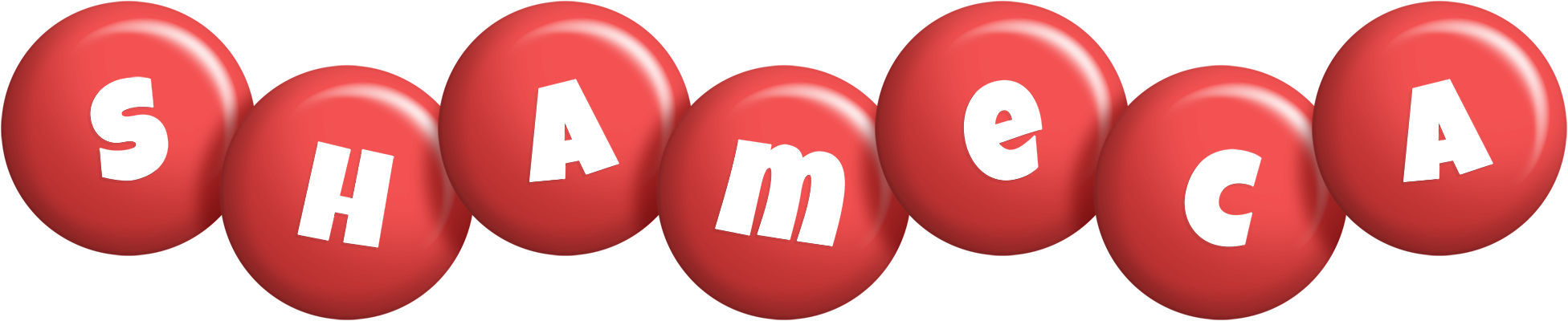 Shameca candy-red logo