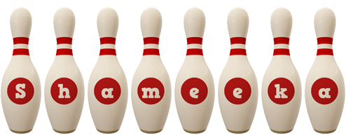 Shameeka bowling-pin logo