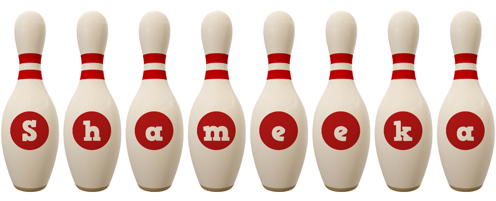 Shameeka bowling-pin logo