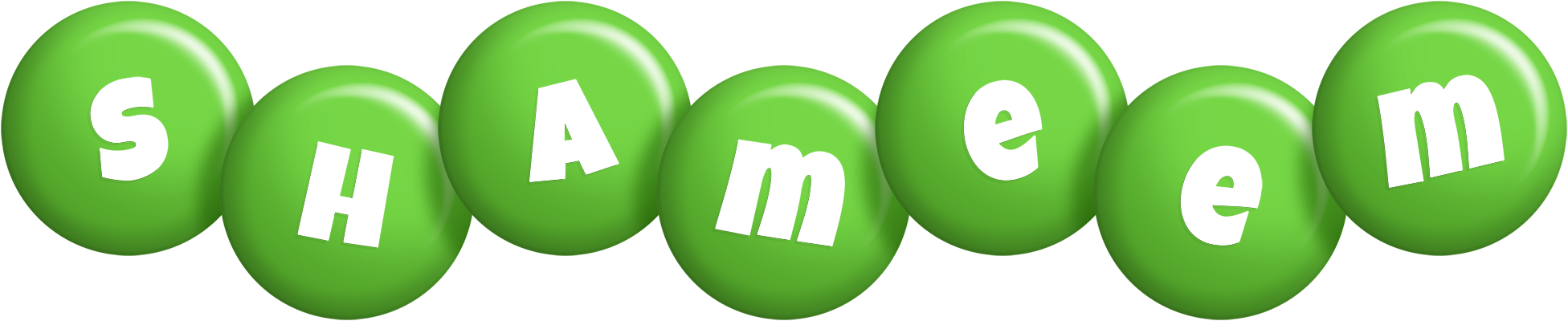 Shameem candy-green logo