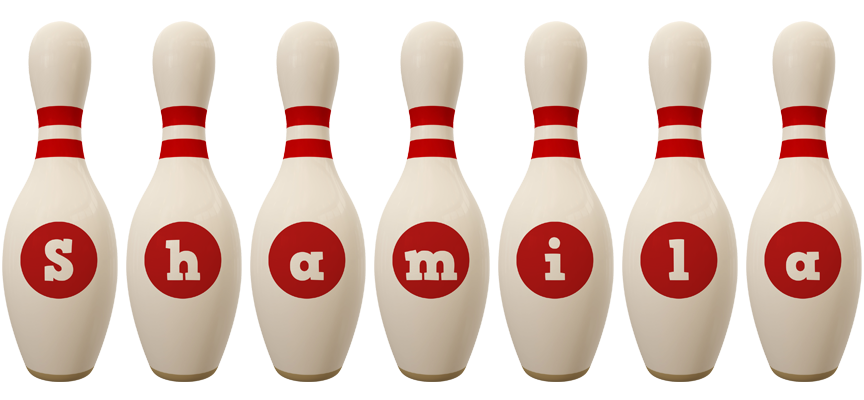 Shamila bowling-pin logo