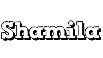 Shamila snowing logo