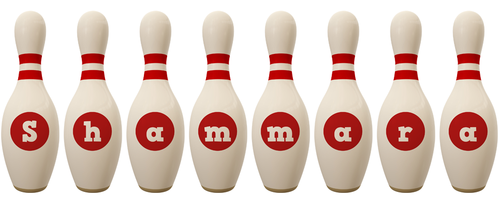 Shammara bowling-pin logo