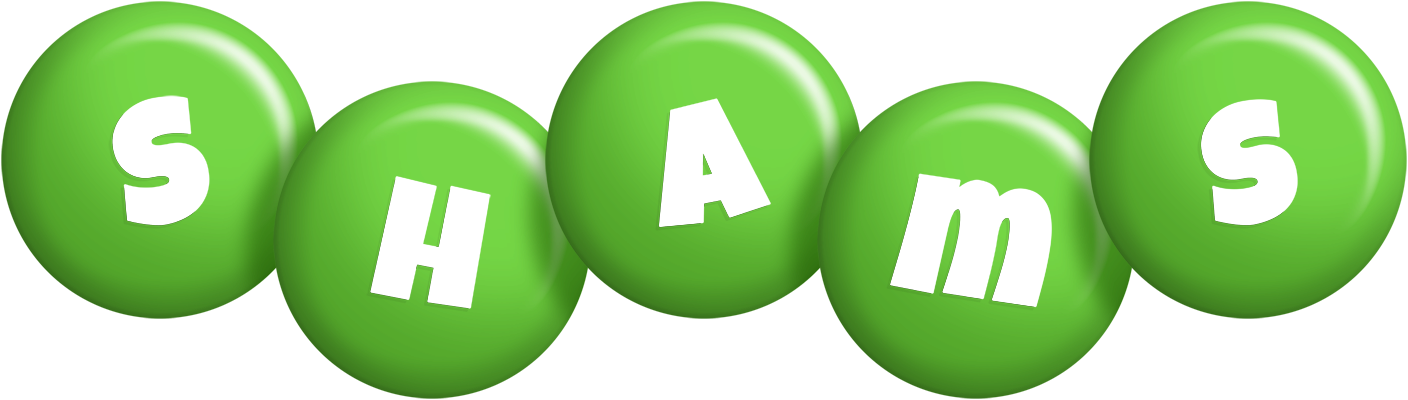 Shams candy-green logo