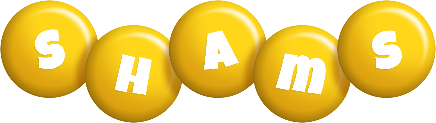 Shams candy-yellow logo