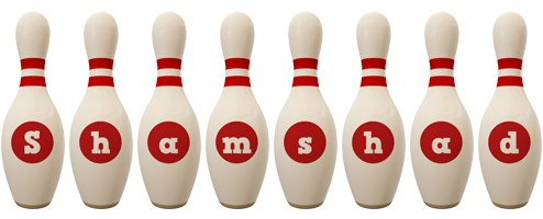 Shamshad bowling-pin logo