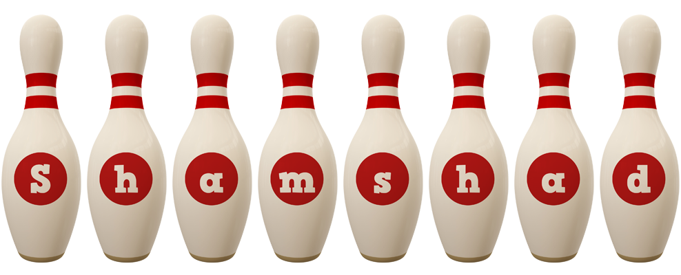 Shamshad bowling-pin logo