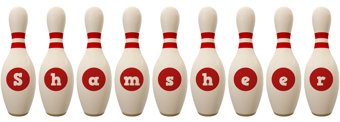 Shamsheer bowling-pin logo