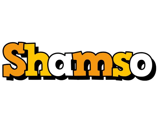 Shamso cartoon logo