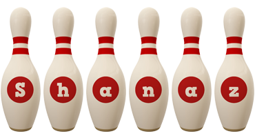 Shanaz bowling-pin logo