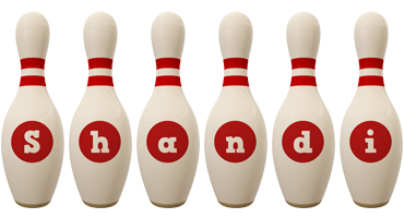 Shandi bowling-pin logo