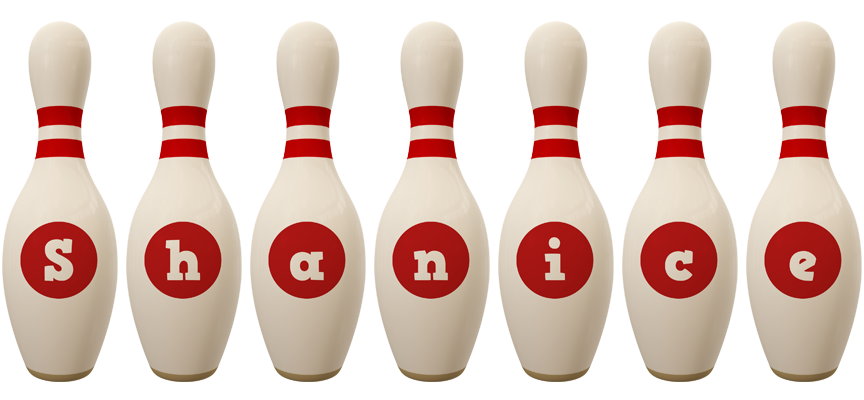 Shanice bowling-pin logo