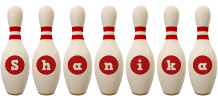 Shanika bowling-pin logo